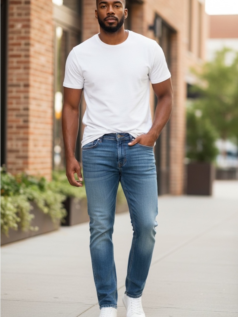 Lucky Brand 221 Jeans Men’s 34x30 Slim Straight Medium Wash Stretch Denim